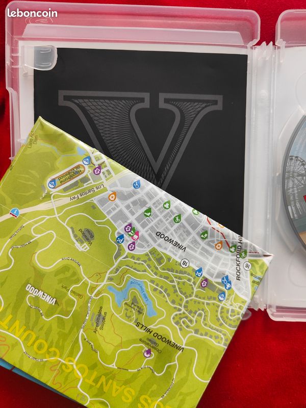 Jeu GTA V (Grand Theft Auto V) PS3 Complet Avec Carte - Version FR - Très Bon état