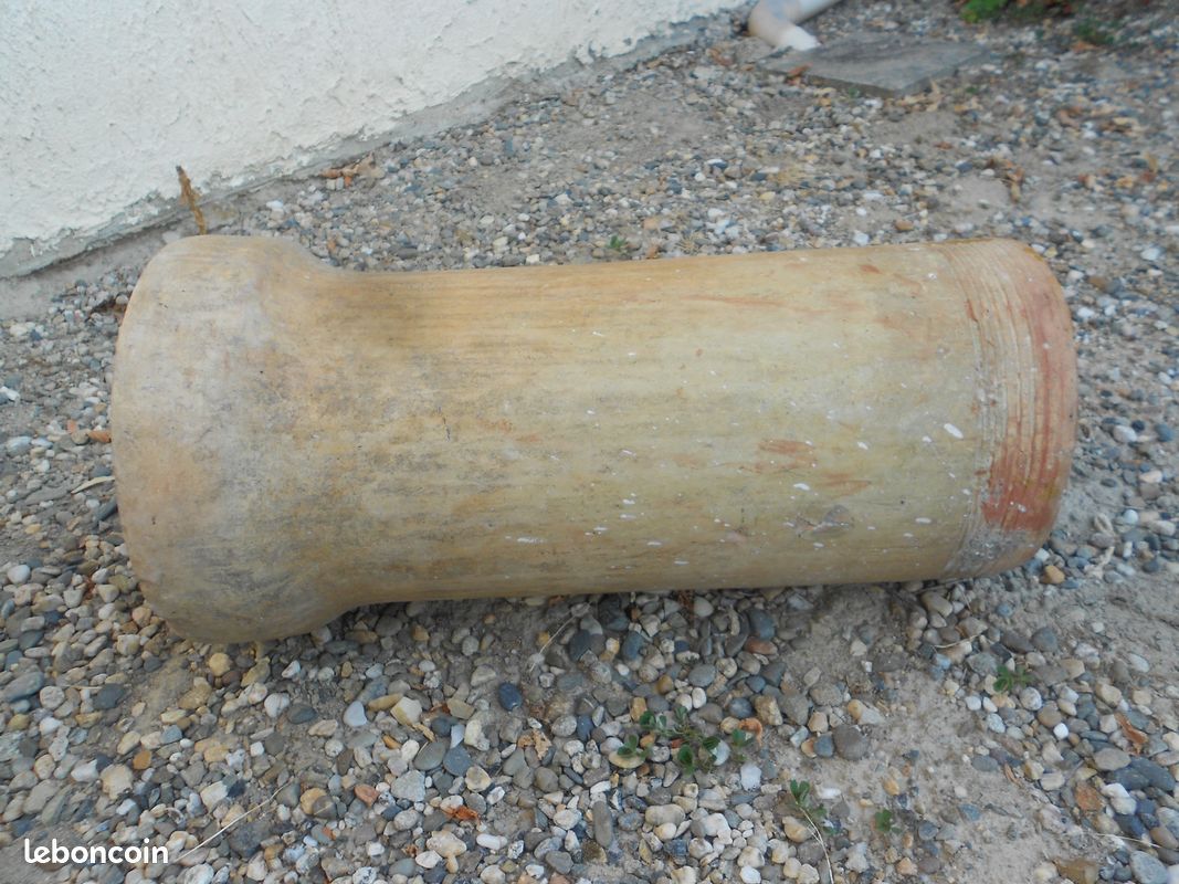 Ancien Gros Tuyau Grès Emaillé (image 2)