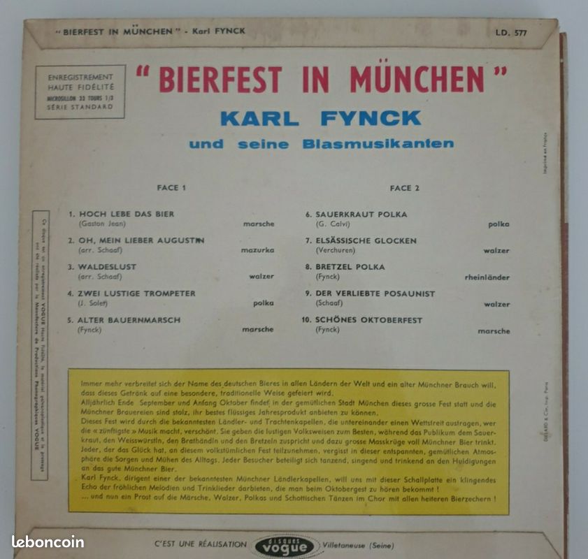 Vinyle BIERFEST IN MÜNCHEN (image 2)