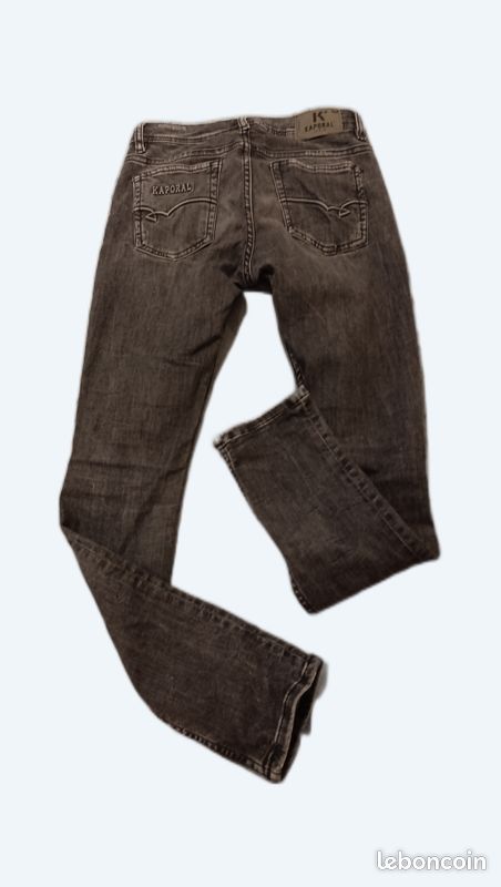 Pantalon noir délavé 12ans slim (image 1)