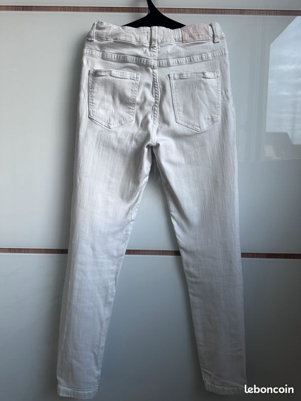 Jean blanc fille Vêtements
