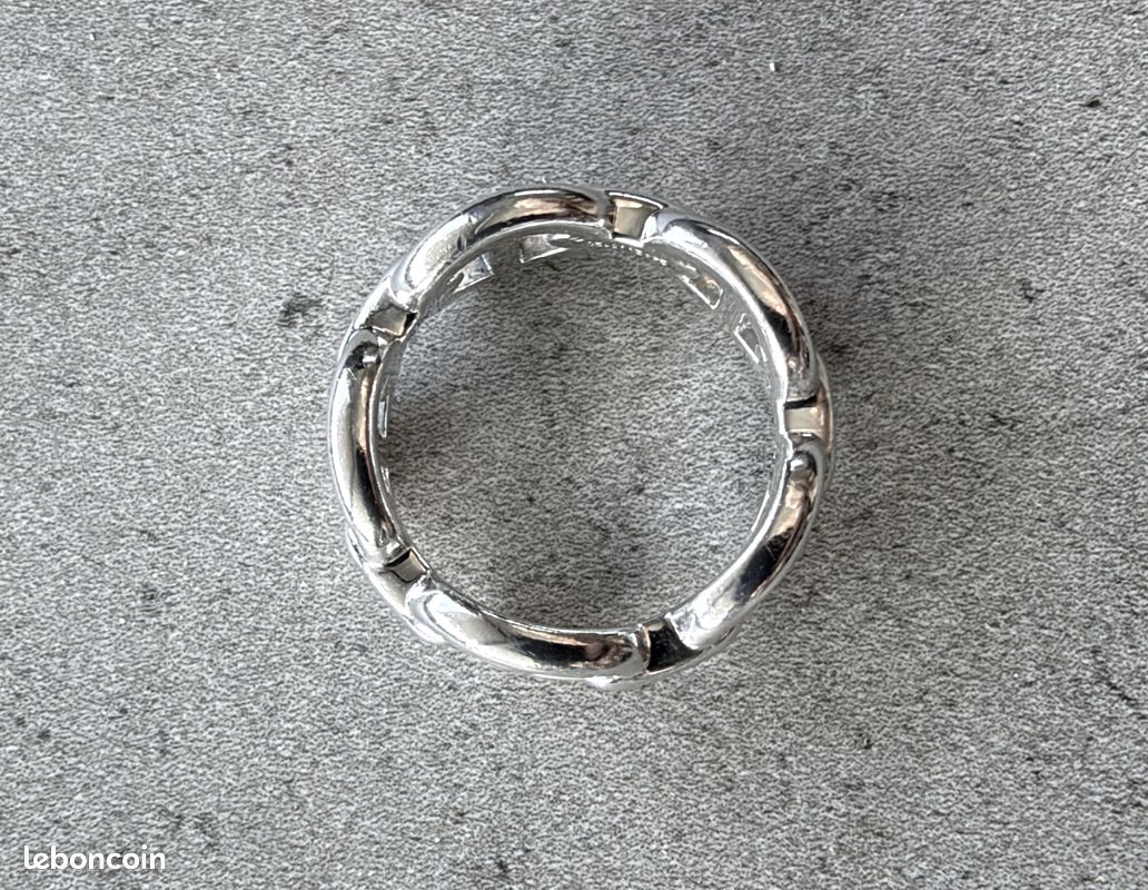 Bague HERMES en argent - chaine d'ancre - taille 54 - Hermès (image 7)