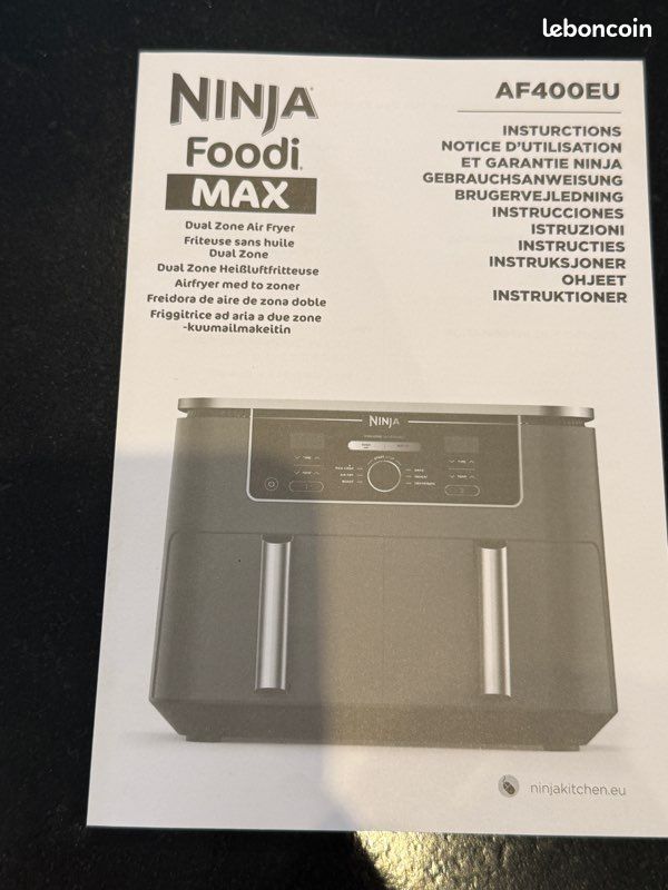 Air Fryer Ninja Foodi MAX Dual Zone AF400EU Blanc – Excellent état – Sous garantie (image 7)