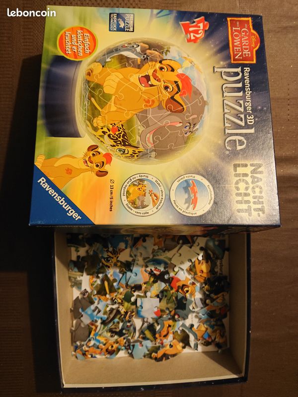 Puzzle 3d illuminé-le roi lion-dès 6 ans- ravensburger (image 1)