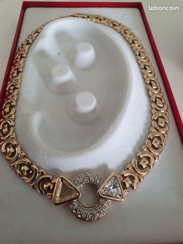 Collier Plaqué Or Jaune - Chaîne Élégante Vintage En Très Bon État