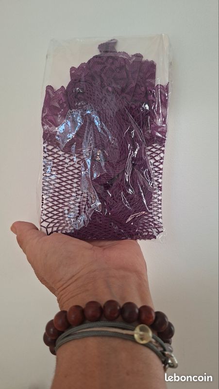 Jolis bas autofixants violets neufs + etiquettes (image 4)