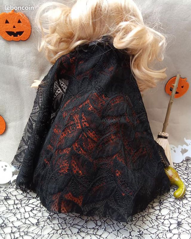 Ensemble Vêtements Halloween Pour Poupée – 2 Robes + 2 Chapeaux + 1 Cape – Taille 35-45 Cm – Cadeau Enfant