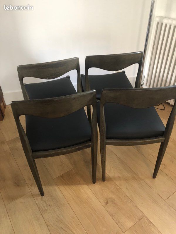 Série 4 chaises vintages style scandinave (image 3)