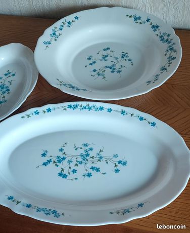 LOT 2 PLATS OVALES ARCOPAL - VINTAGE 1978 - DECORS