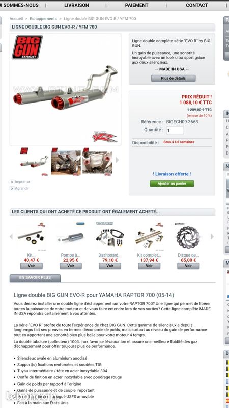 Ligne big gun 700 raptor (image 3)