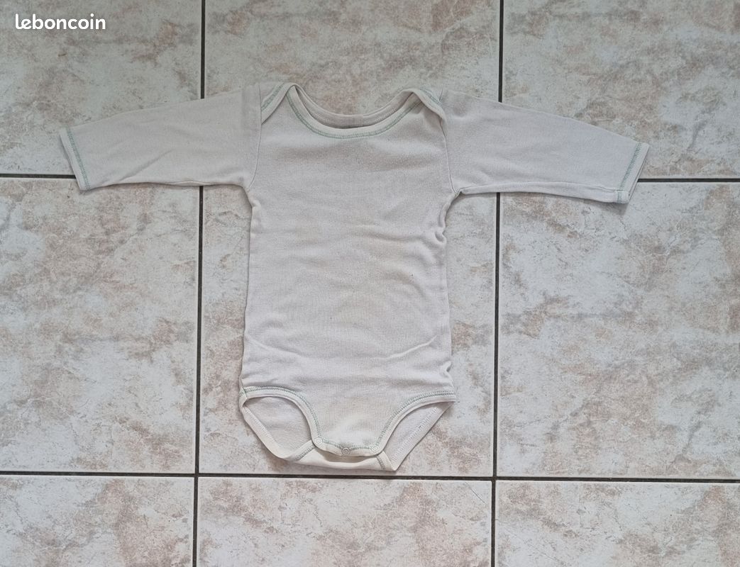 Lot de 6 bodies à manches longues Petit Bateau mois (image 6)
