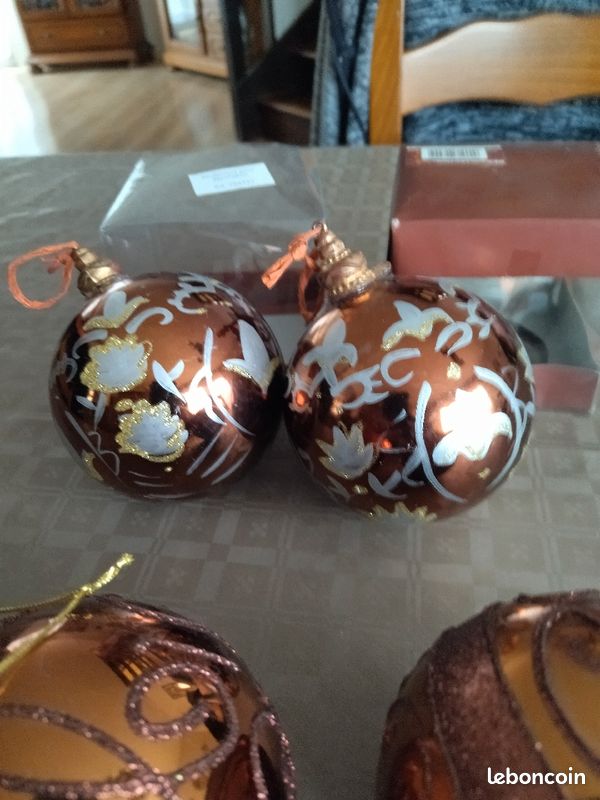 Lot de 4 grosses boules marrons (image 2)
