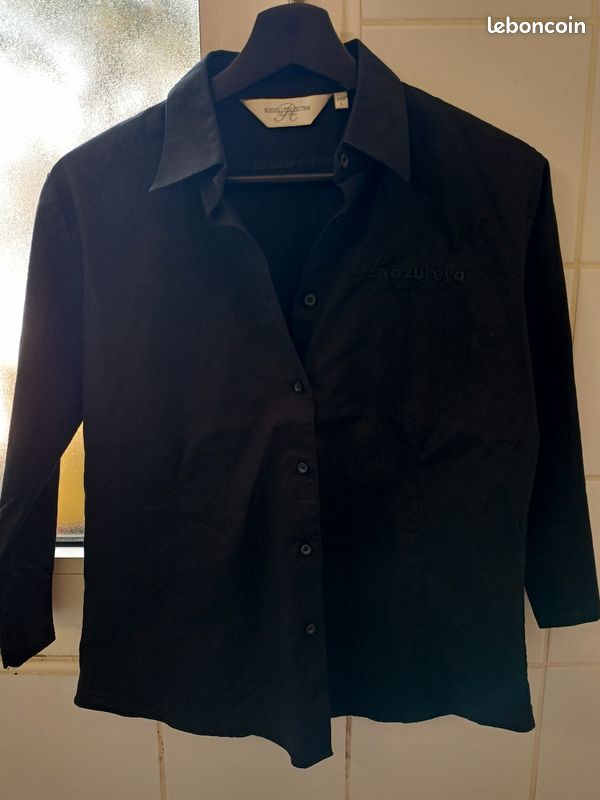 Vends magnifique chemisier noir Azureva Taille L (image 1)