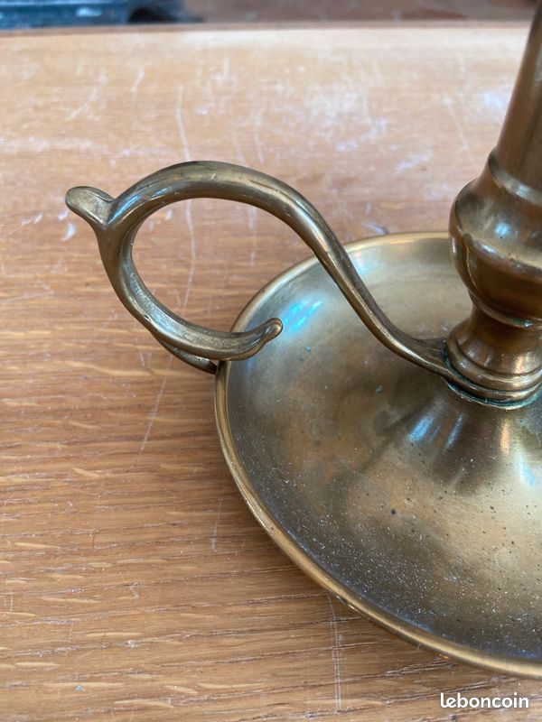 Paire de bougeoirs en cuivre vintage (image 5)
