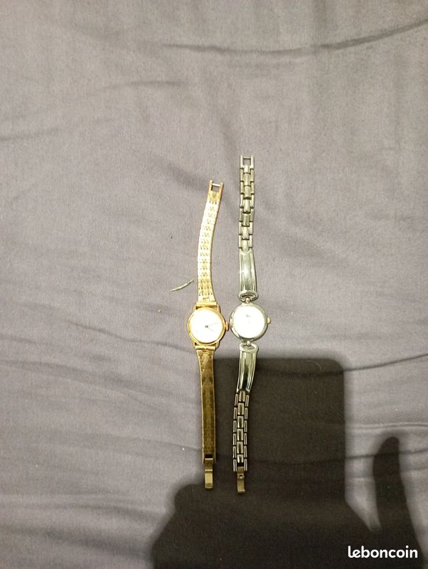 Lot de 2 montre dont une en or 18 carats en bon état (image 2)