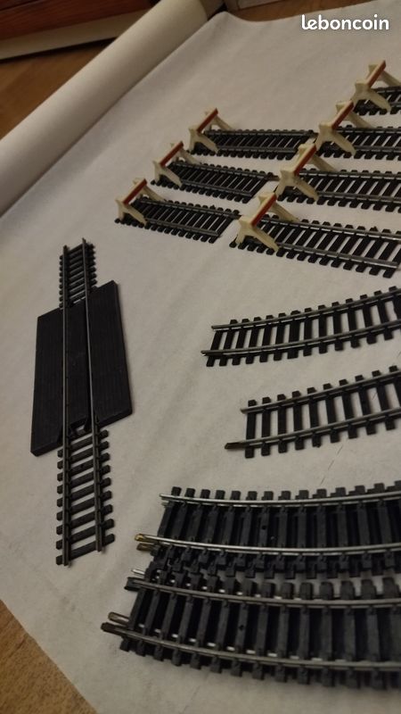 Set De 12 Rails De Train En Plastique – Accessoire De Circuit Pour Enfants (Noir)