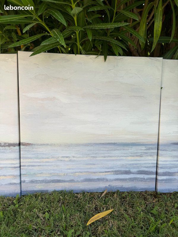 Triptyque IKEA PJÄTTERYD Paul Duncan – paysage marin – 3 toiles 56 x 56 cm (image 3)