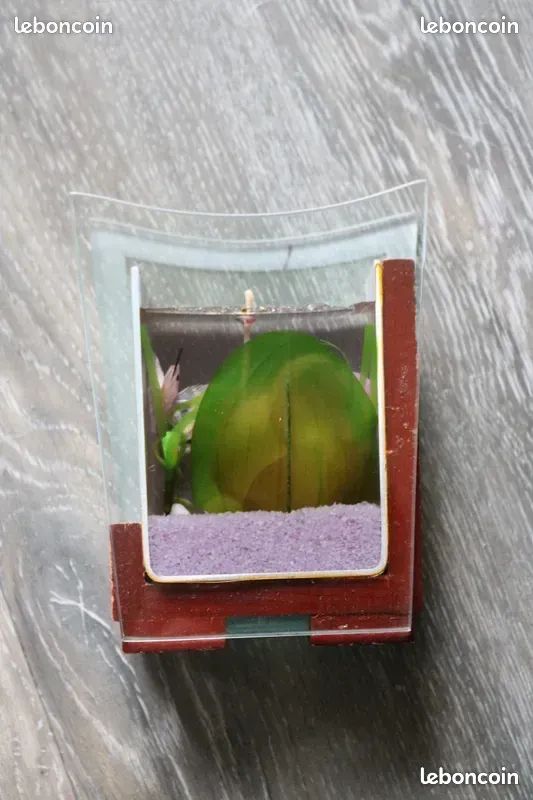 Bougie décorative gel : orchidée et papillon (image 2)