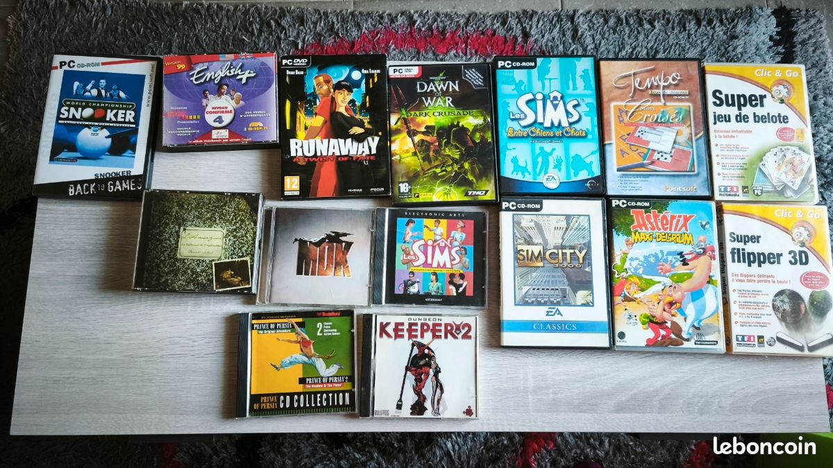 Lot De 26 Jeux PC Rétrogaming - Bon état - Jeux D'aventure Et Classiques - Pour Collectionneurs