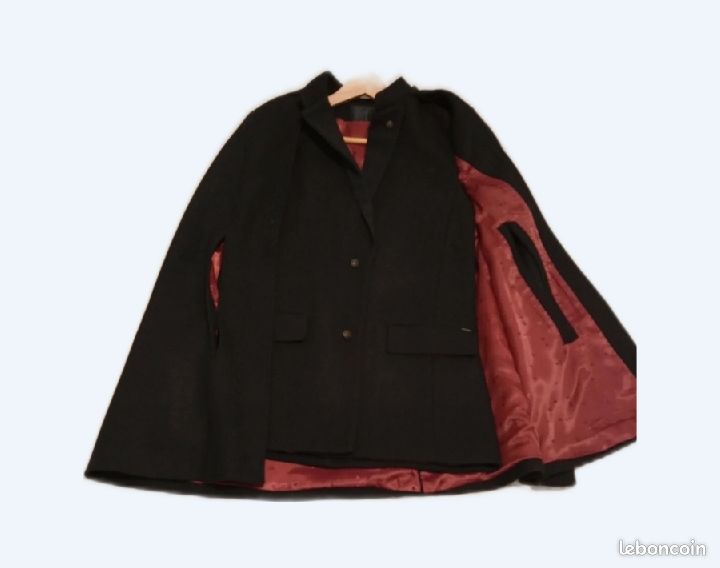 Costume Manteau Rouge Femme Ikks Blouson Veste Cuir Ikks Rouge