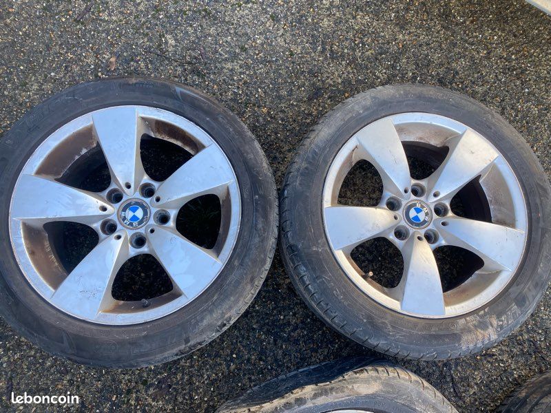 4 jantes pneus 17 pouces d'origine bmw 530d e60 e61 compatible negociable (image 3)