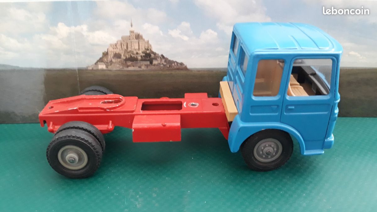 Convoi Exceptionnel Solido 1/50 Saviem SM300 Semi-remorque Strex Avec Phare Et Véhicules éclaireurs