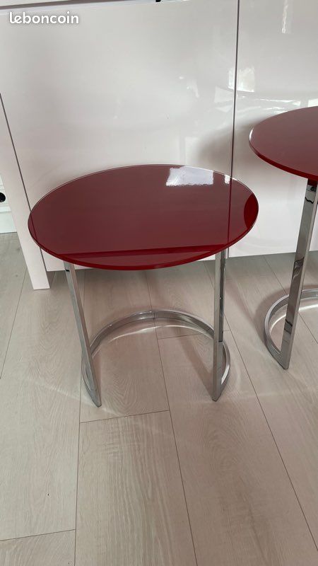 Tables gigognes verre laqué Kenny TOUT EN TRANSPARENCE (image 3)