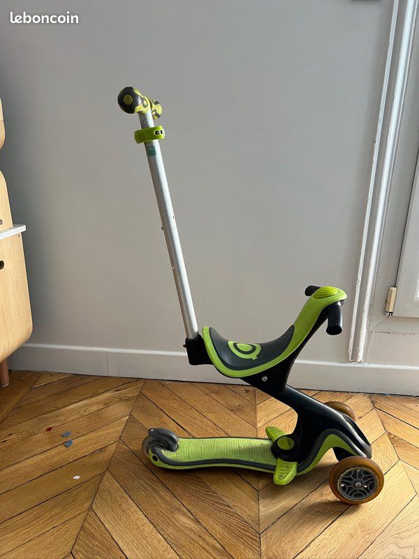 Globber Go Up – Trottinette pliable Plus ECOLOGIC 3 en 1 pour enfants et tout-petits, 3 modes, trottinette réglable pour l'extérieur (vert vif Globber Go Up – Trottinette pliable Plus ECOLOGIC 3 en 1 pour enfants et tout-petits, 3 modes, trottinette réglable pour l'extérieur (vert vif