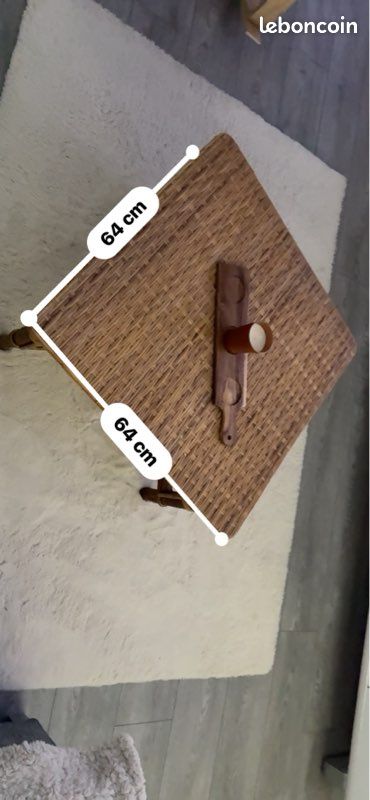 Table basse en rotin (image 3)