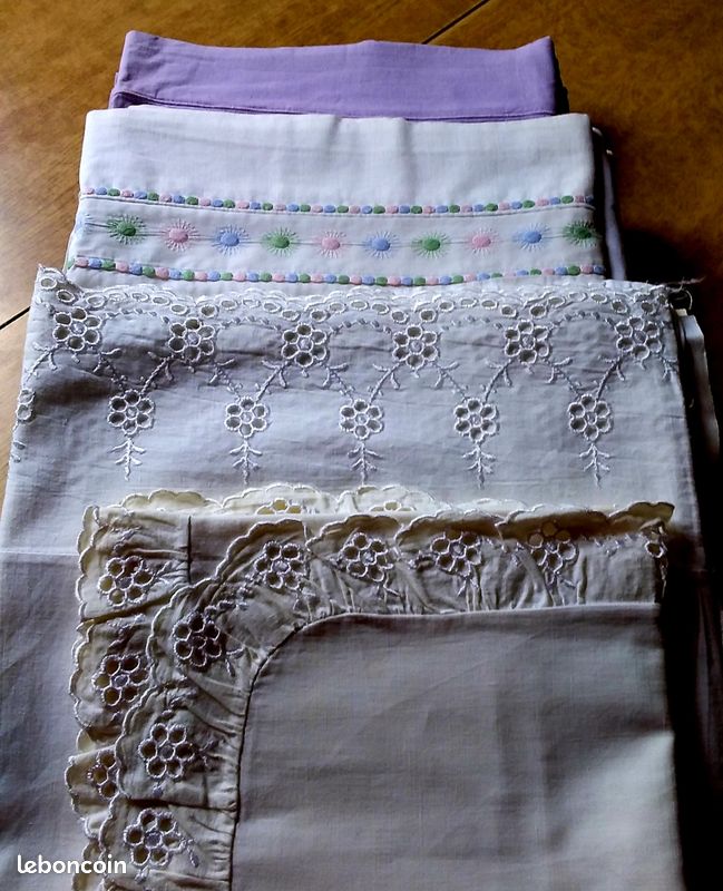 Lot de 3 draps plats (image 1)