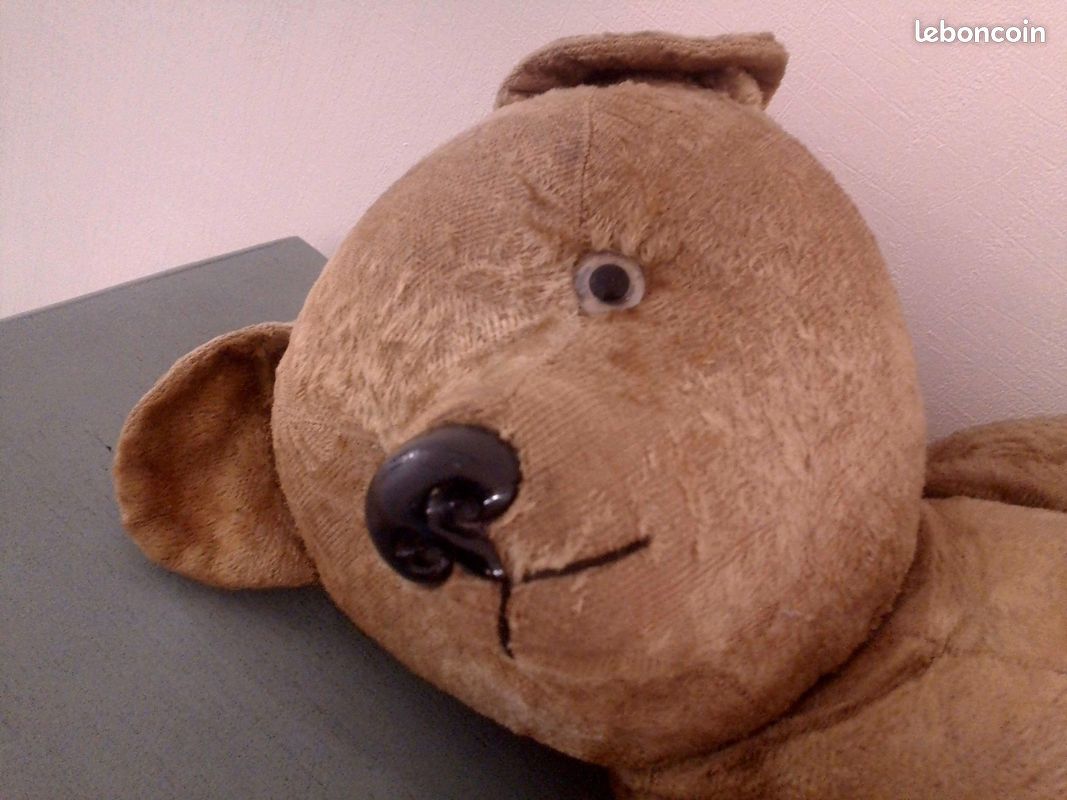 Ancien Ours Pintel de Collection Teddy Bear 1940/50's - H. 55 cm - UK
