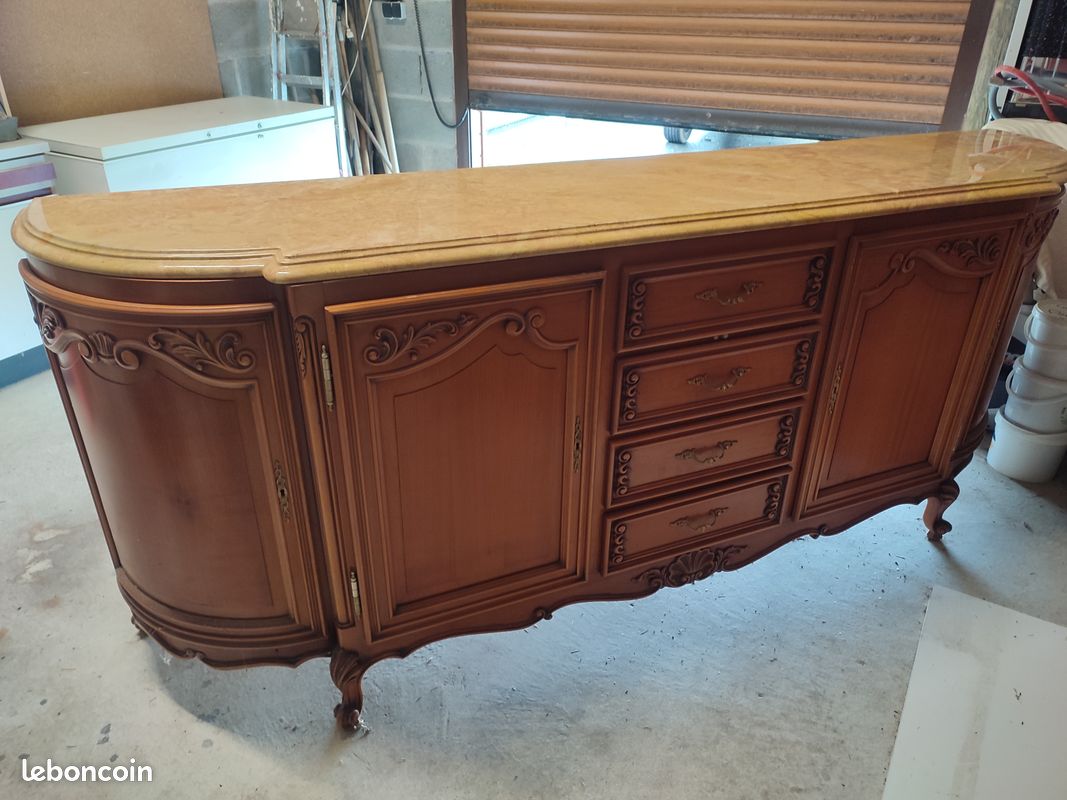 Enfilade merisier plateau marbre (image 1)