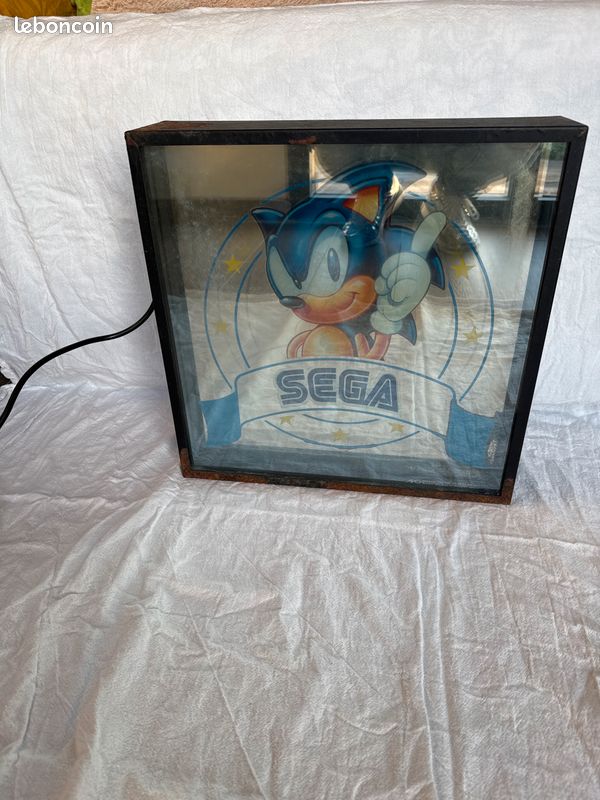 Enseigne Panneau Lumineux Sega Sonic années 90 (image 1)