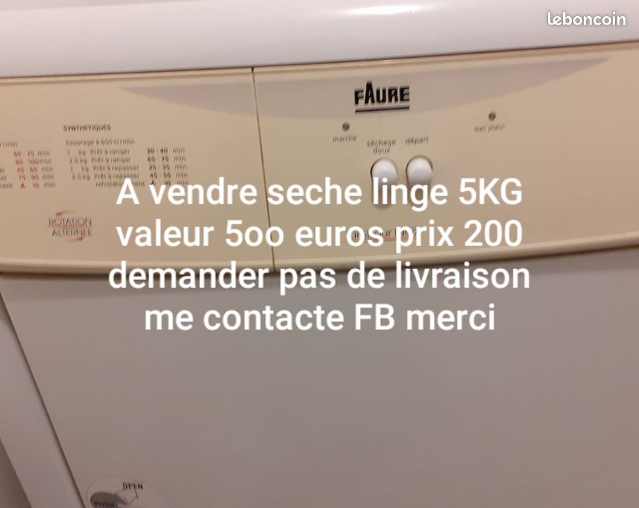A vendre seche linge condensation (image 1)