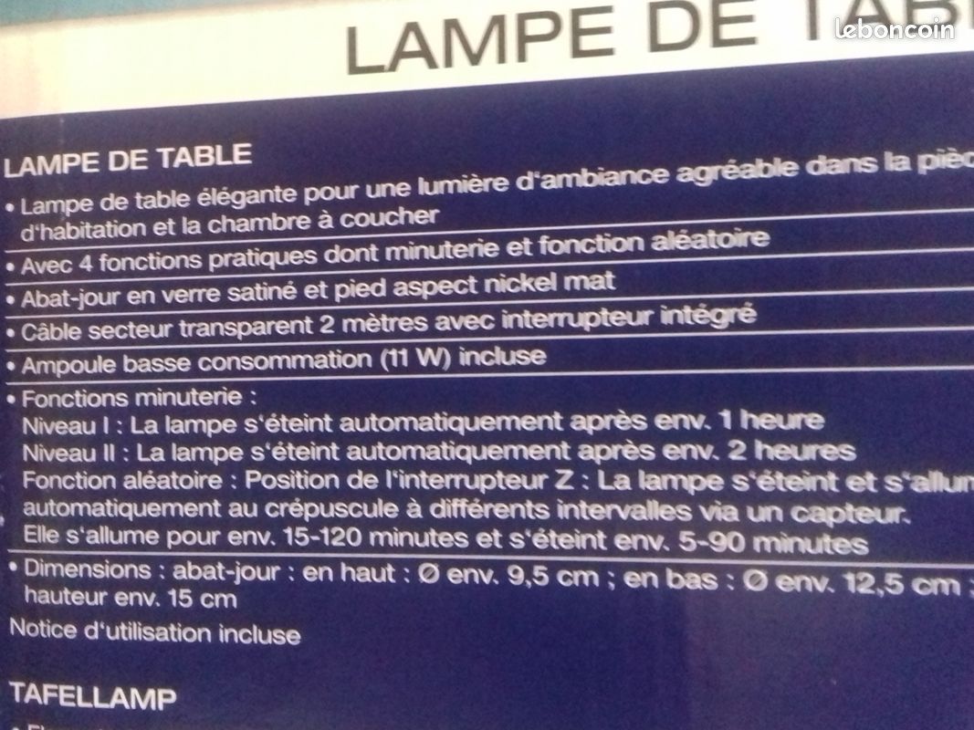 Lampe de table/bureau multifonctions design NEUVE (image 2)