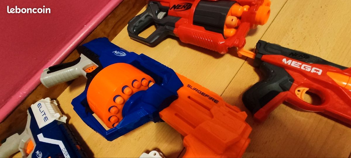 Lot de pistolets nerf méga surgefire cycloneshock (image 3)