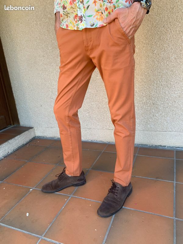 Pantalon chino Dockers, corail, taille 31/32 (image 4)