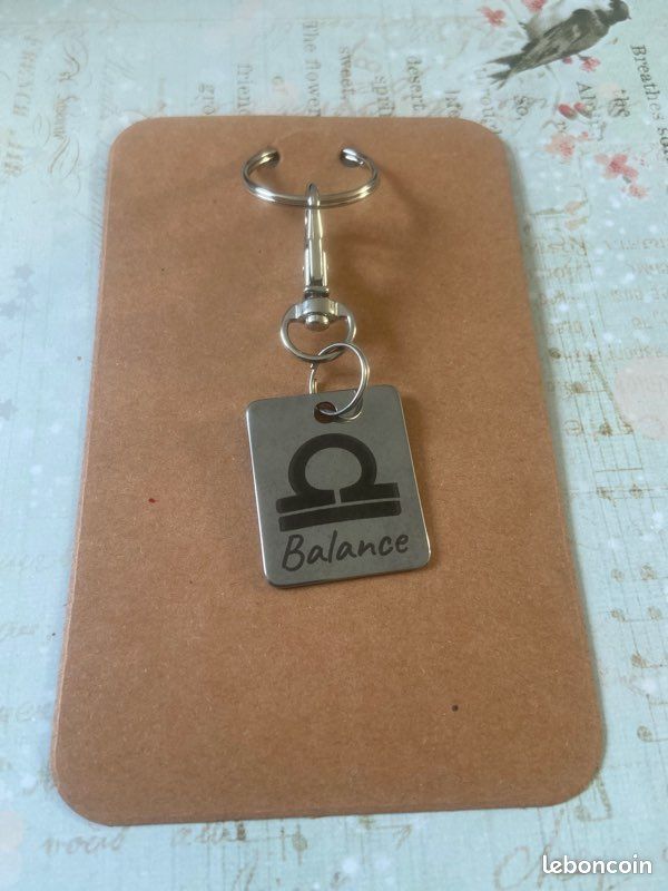 Porte clé balance signe du zodiaque (image 3)