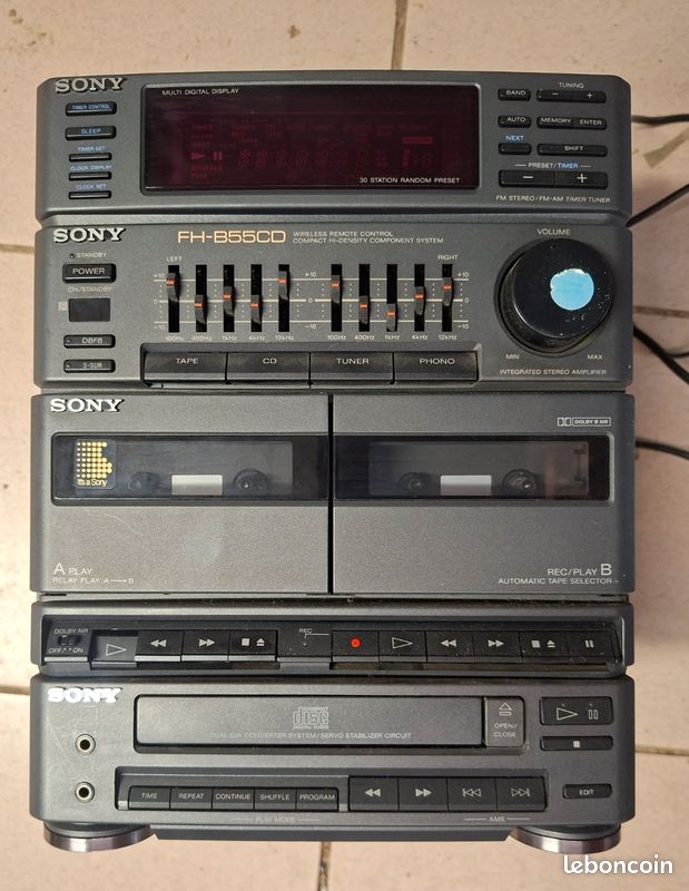 Chaîne Hi-Fi Vintage Sony FH-5 : Système Complet Avec Enceintes 3 Voies - Occasion