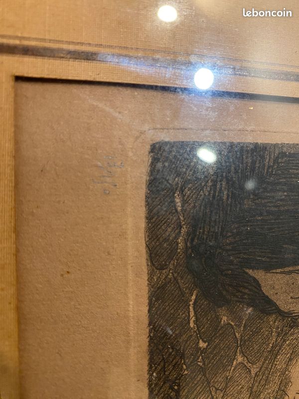 Roméo Dumoulin tableau gravure " Rue de la tranquillité " signé numéroté (image 5)