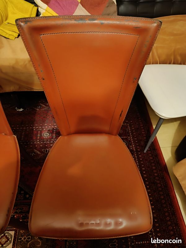 Chaises en cuire lot de 4 (image 7)