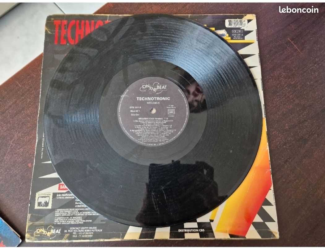 Vinyl Maxi 45 tours Technotronic Mégamix (image 3)