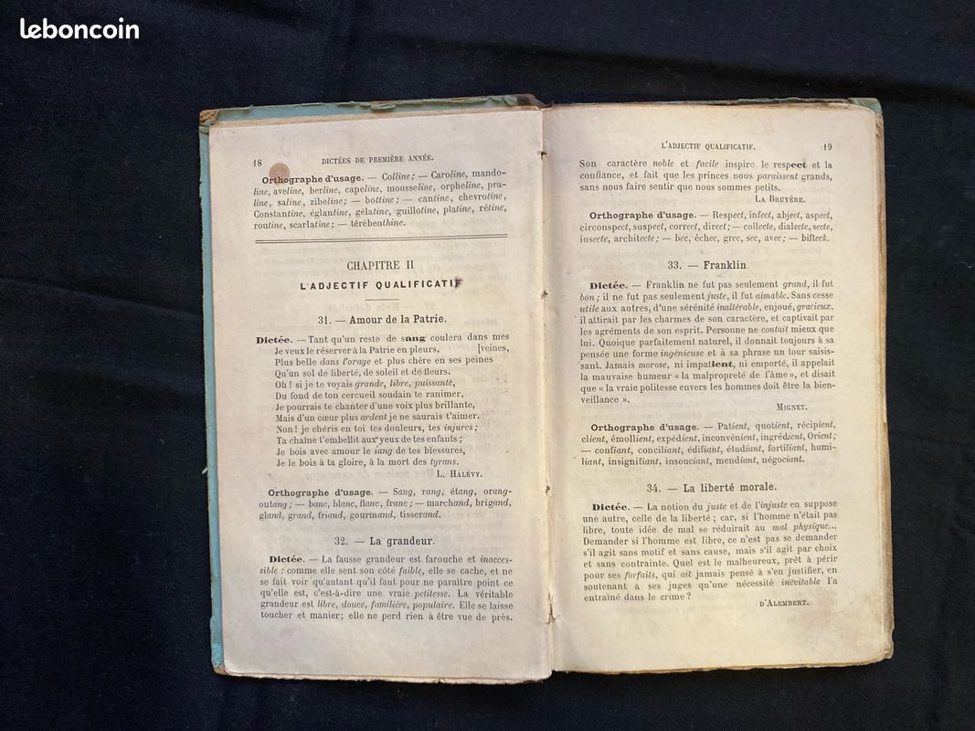 Dictées en 1ère années Larive et Fleury 1887 Armand Colin - Livres