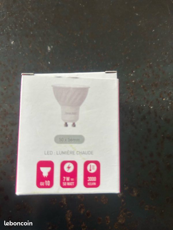 Lot de 10 Ampoule LED GU10 7W Blanc Froid 6000K