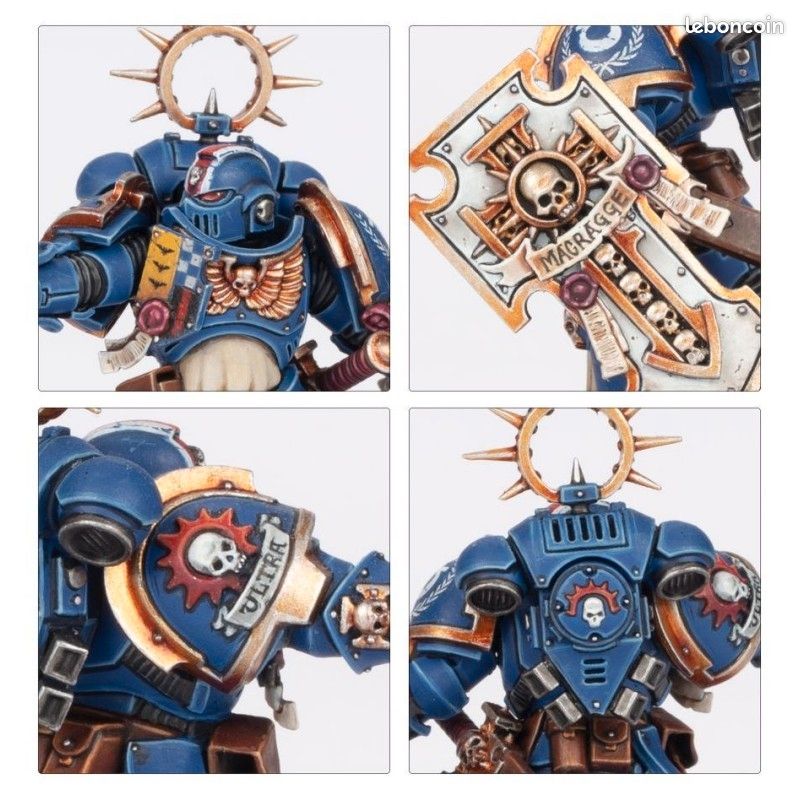 Lieutenant Space Marines Warhammer 40k Avec Bouclier Relique - Miniature Neuve En Boîte, Non Assemblée, Non Peinte