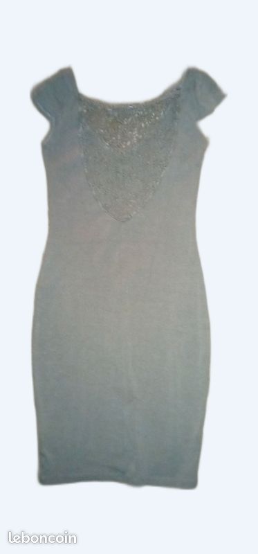 Robe crochet kaki en s (image 1)