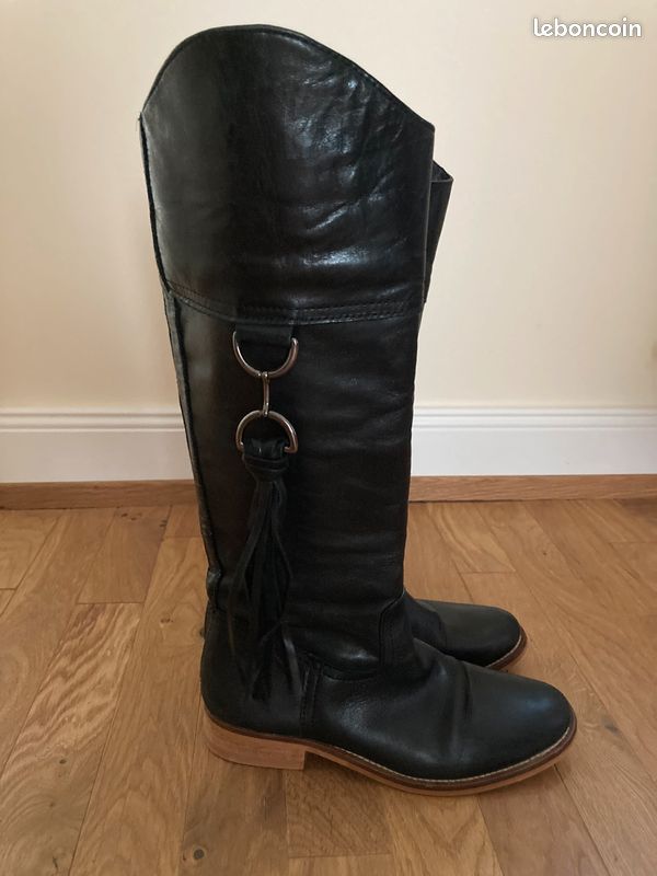 Bottes cavalières T37 Cuir noir (image 1)