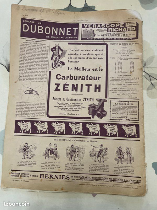 Vend journal L’illustration 15 août 1914 (image 3)