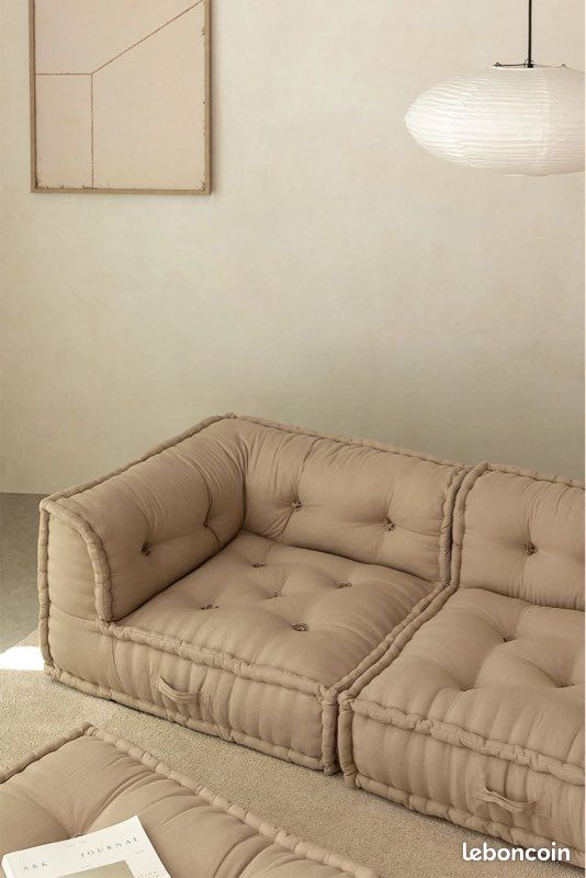 Canapé modulable Sklum crème (image 7)