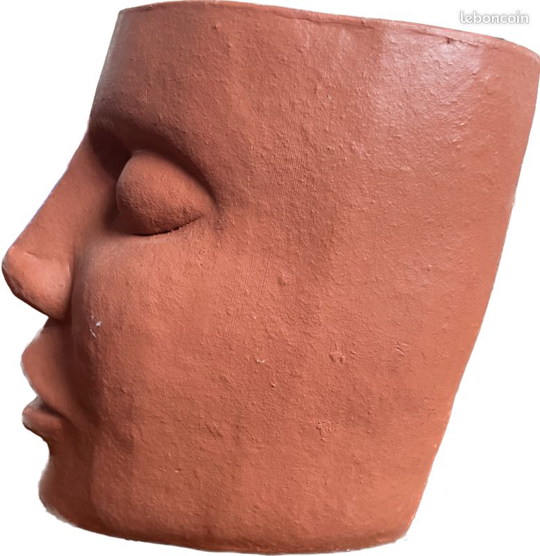 Vase en forme de visage - Origine Brésil (image 4)